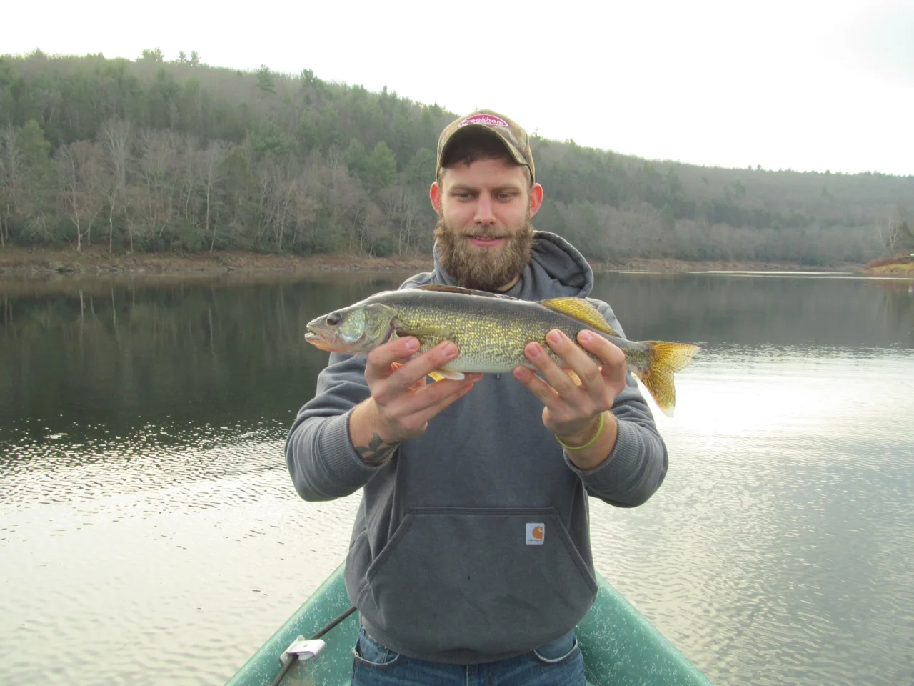 12/13/15 Brian G. with his first keeper size Walleye.
