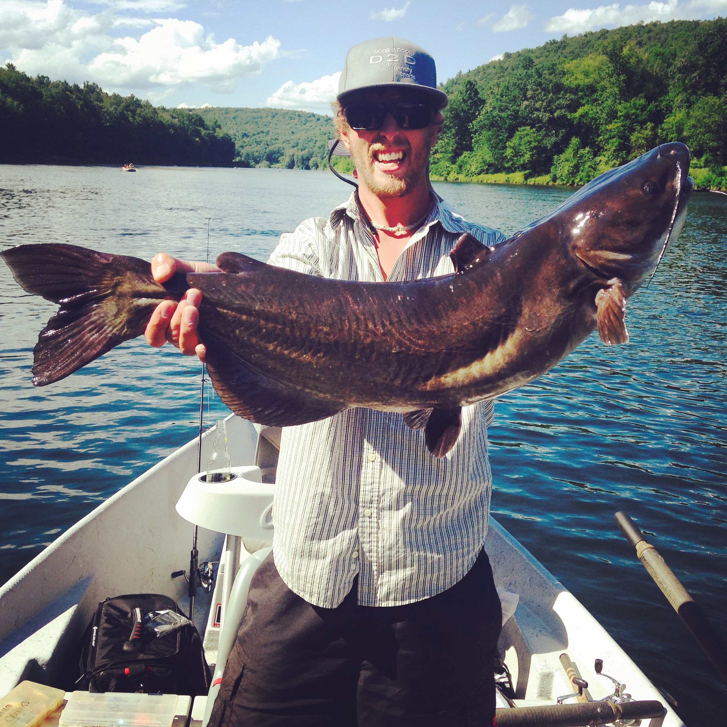 31" 15lb Channel Cat caught by Guide Evan P. on 4lb test line.