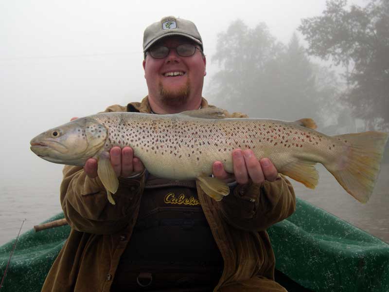 Craig with an Early AM 24" Slob of a Brown trout!
