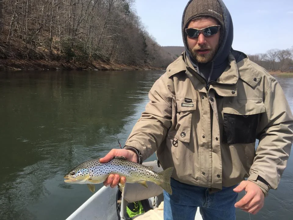 4/10/16 Brian lands a beautiful 16" Brownie.
