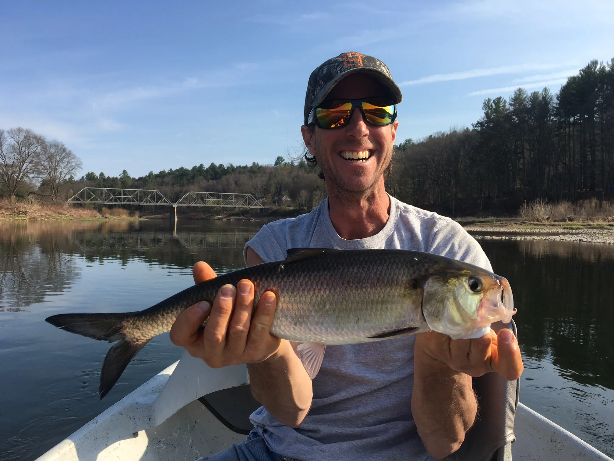 4/21/16 Matt L. Boats his first American Shad!