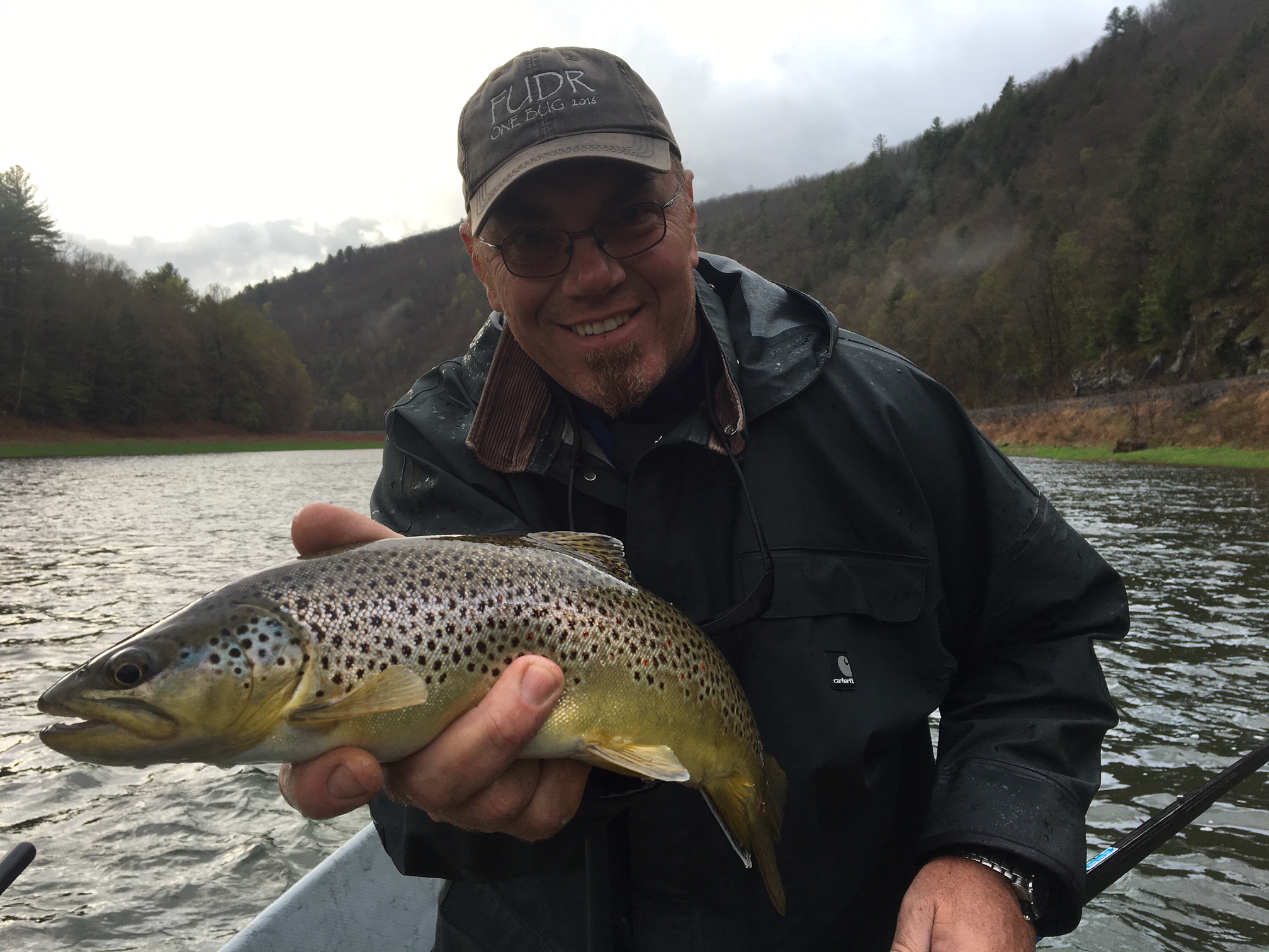 5/6/16 Guide Stefan S. fools another nice Brown trout on a March Brown May fly.