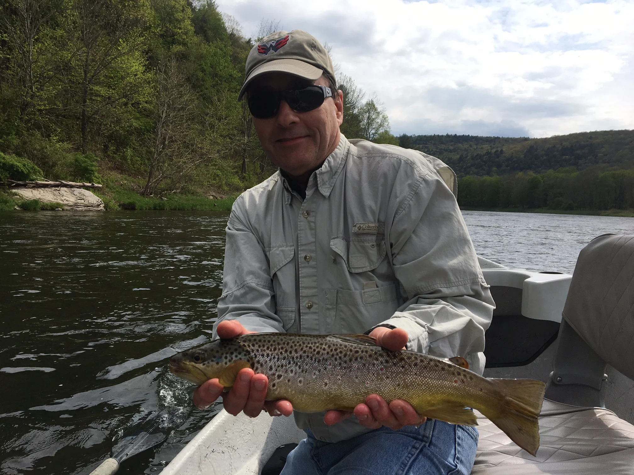 5/17/16 Rich B. Getting it done with the fly rod. 18" Brown trout.