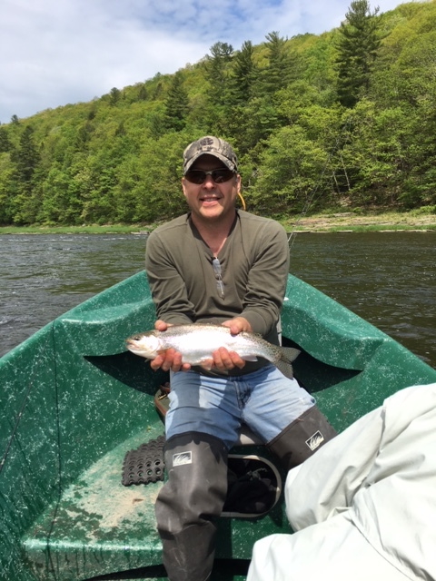 5/24/16 Dan N. slams a nice wild rainbow trout.