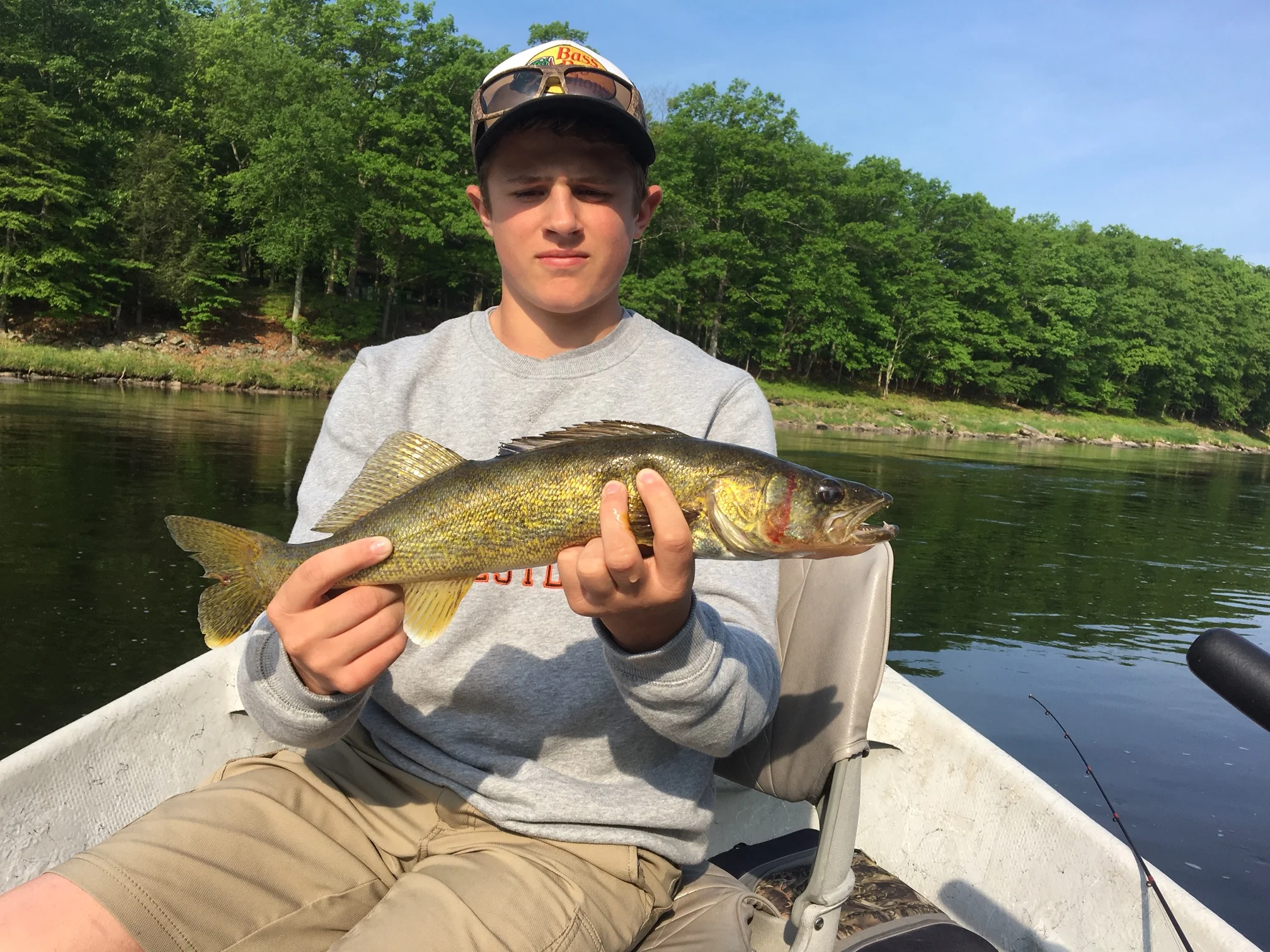 Colton B. with his first Walleye!