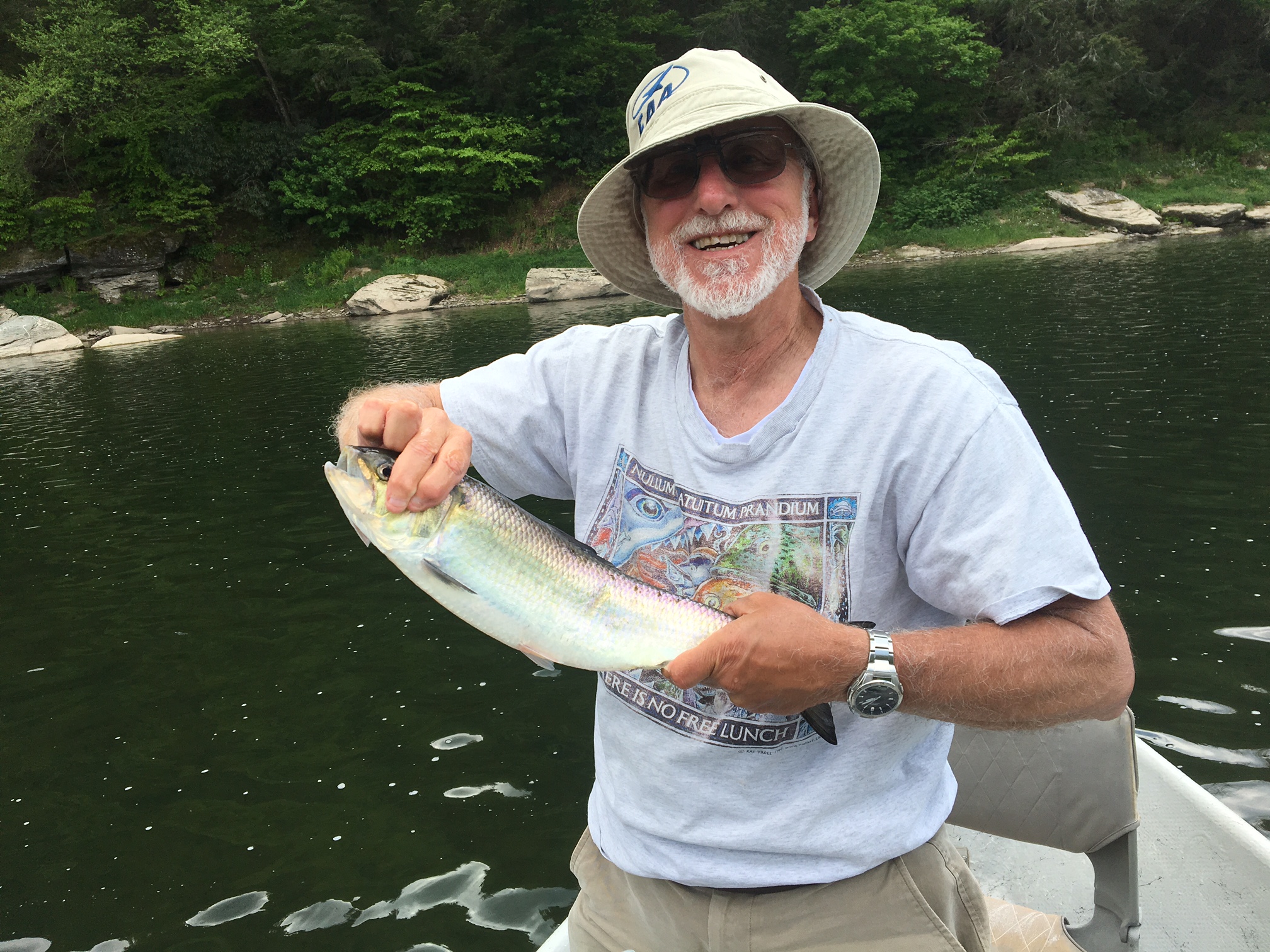 Peter with his first American Shad.