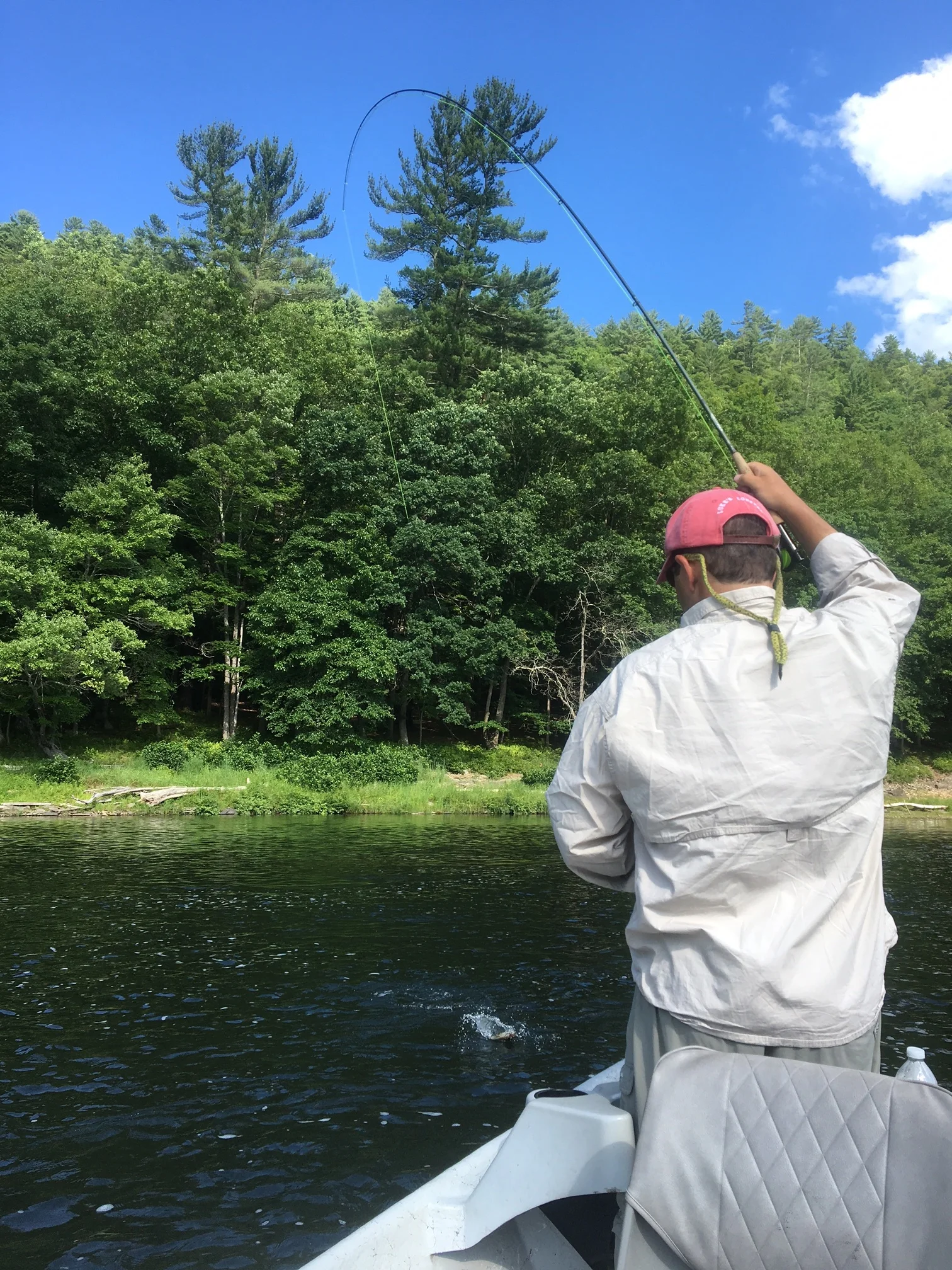 07/19/16 Ricky L. fighting smallies on the fly rod.