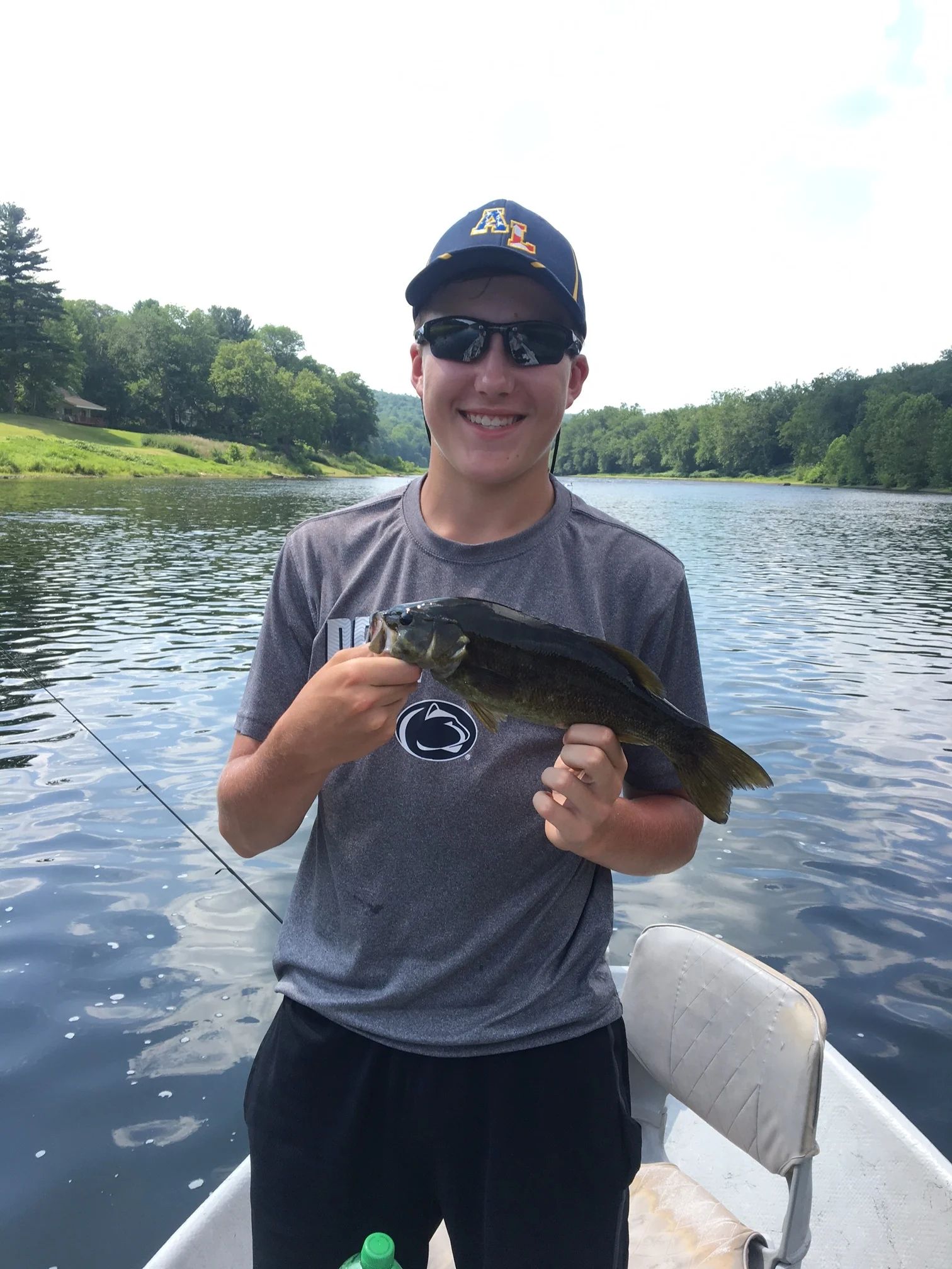 Colby with a nice Smallie.
