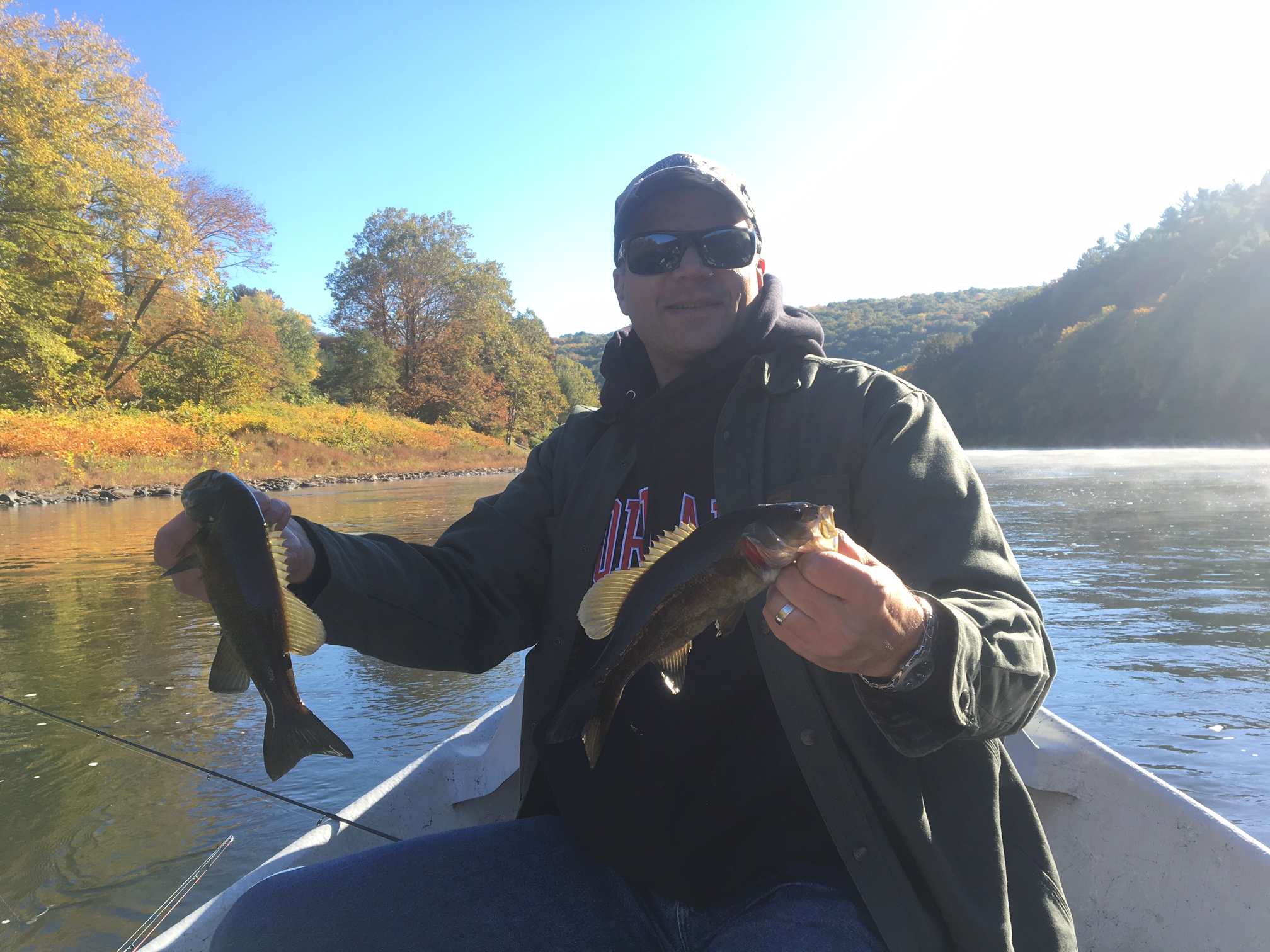 8 AM , The smallmouth are on the feed.