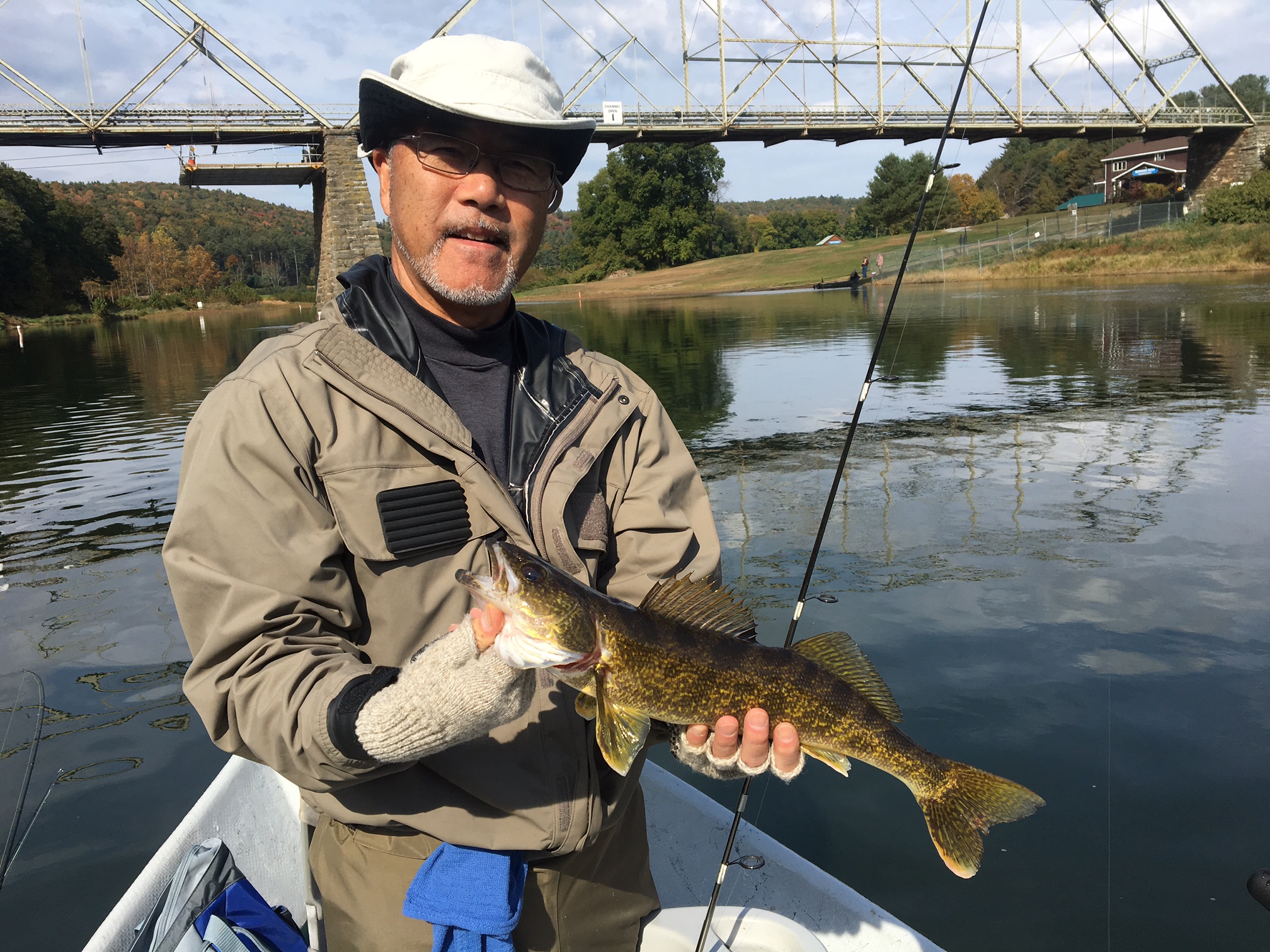 Kweon checking off an 18" Walleye from his bucket list.