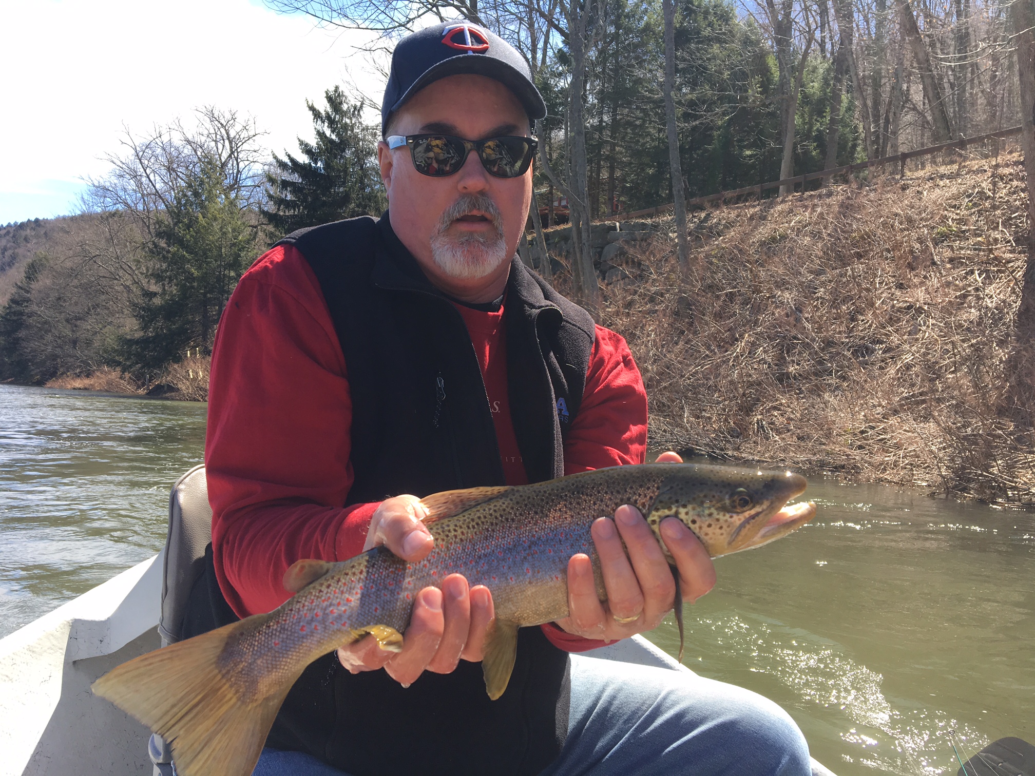 Scott with a beautiful Brown from the West Branch.
