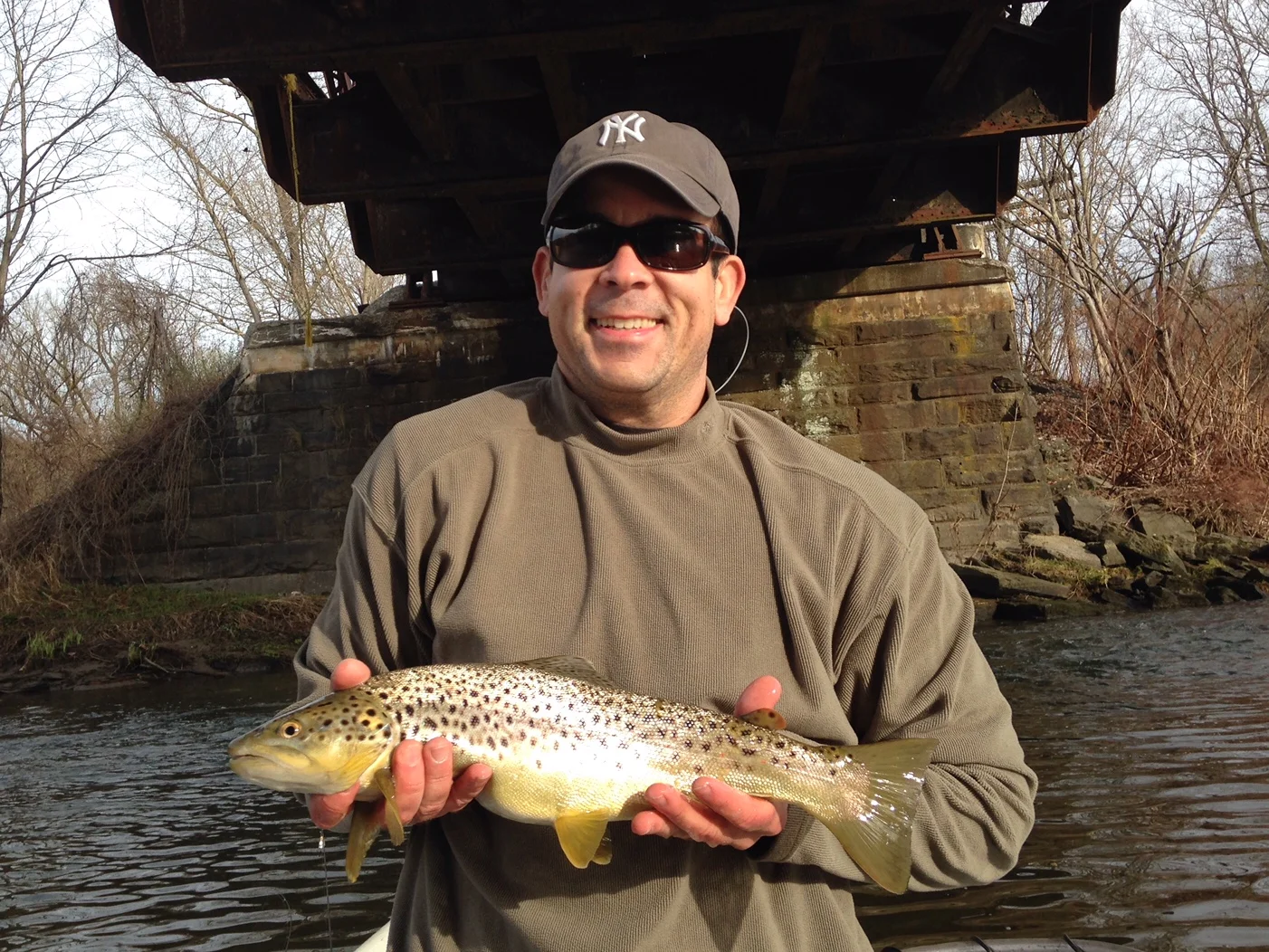 Dan B. with a hefty Brown trout.