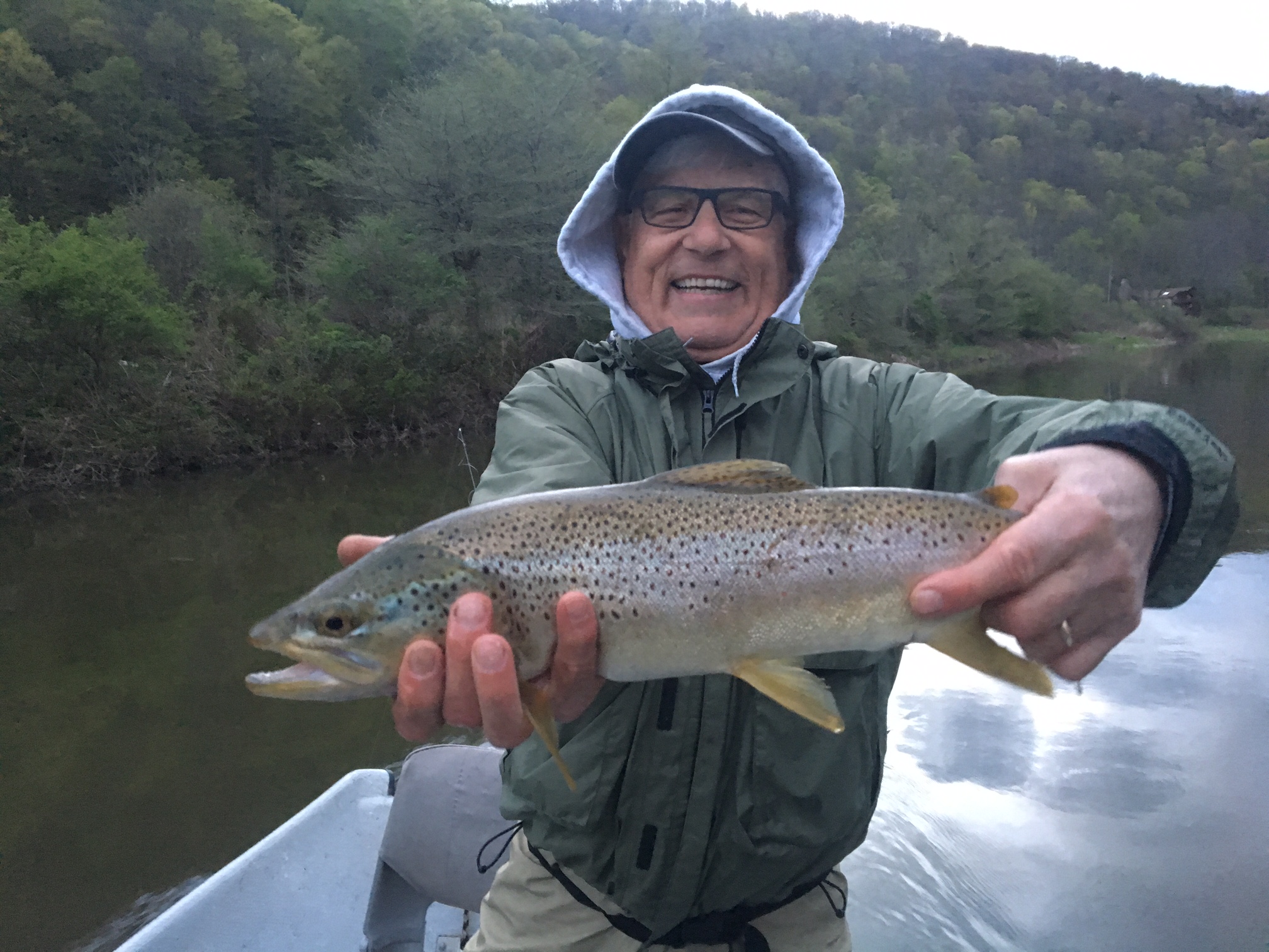 21" brown trout on a size 20 Blu Winged Olive.