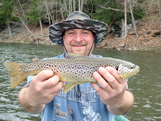 Beautiful spots on this Brown trout.