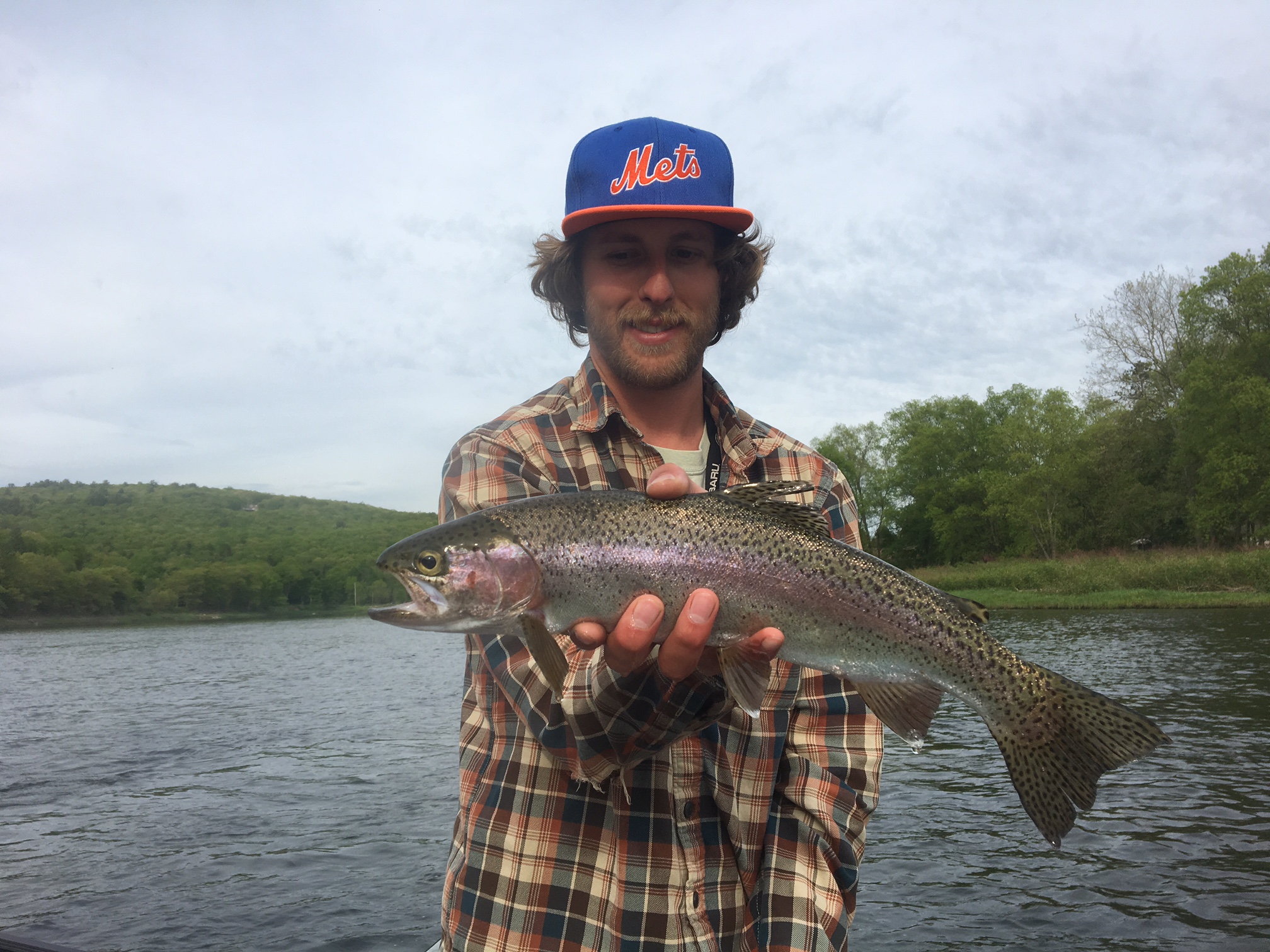 Rainbow on the dry fly for Guide Evan P.