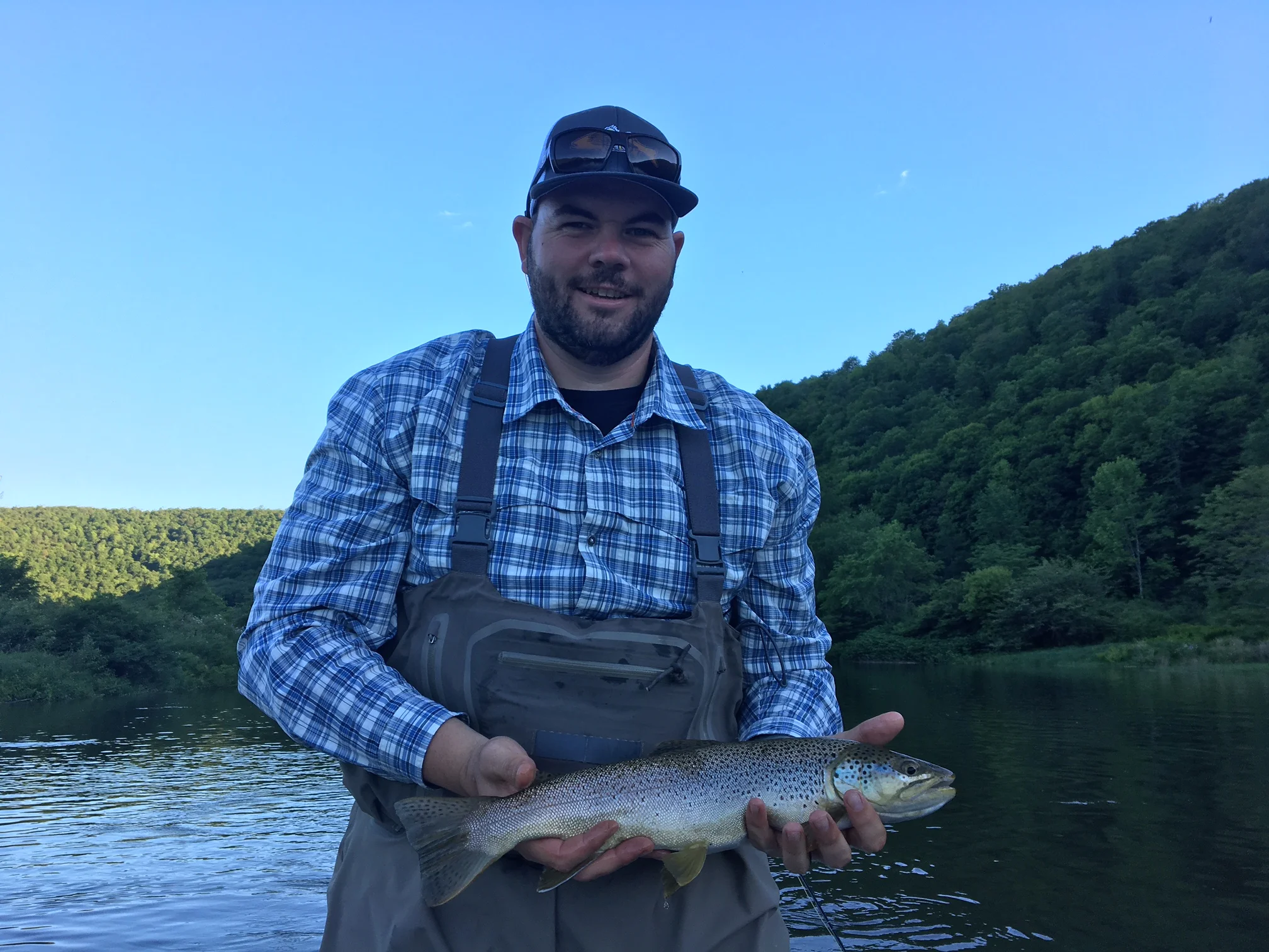 Rob with a spinner fall Brown trout.
