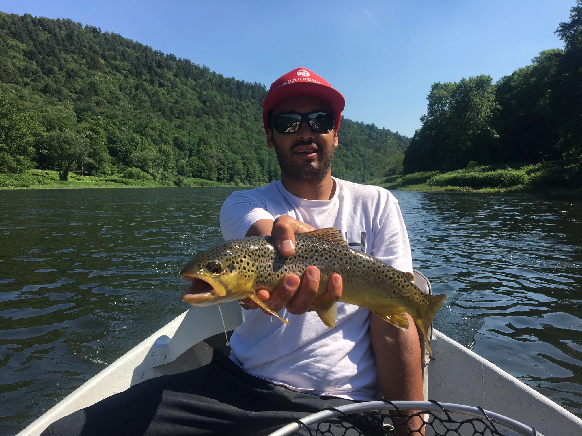 Mister Robinson with a Delaware Brown trout.