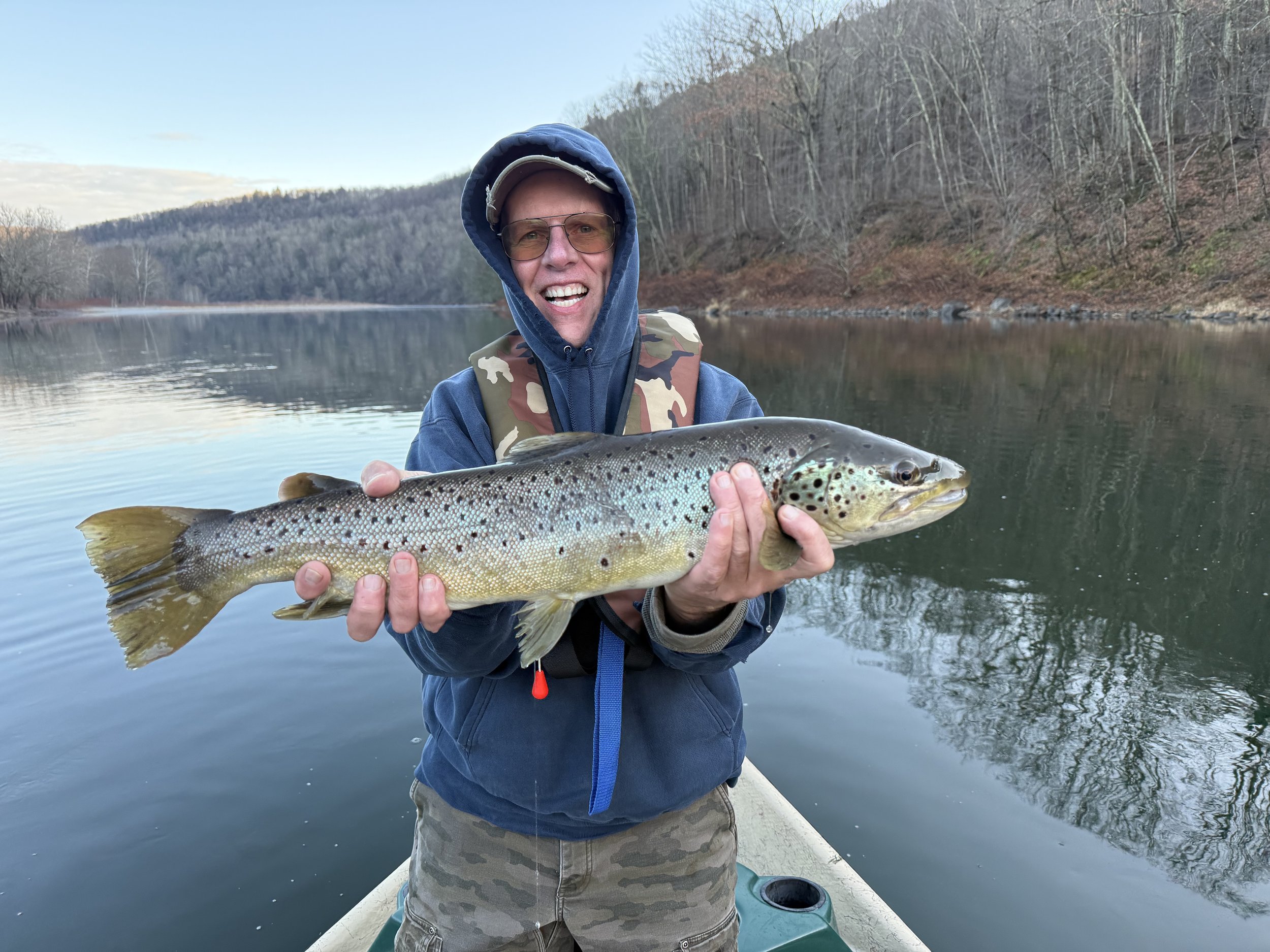 Big brown trout fishing