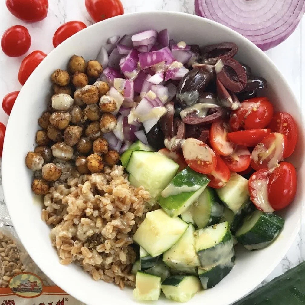 Greek Farro Salad — All Roads Lead to Healthy