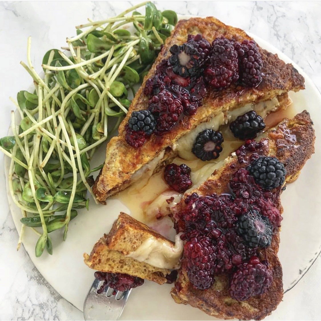 Brie and Blackberry French Toast