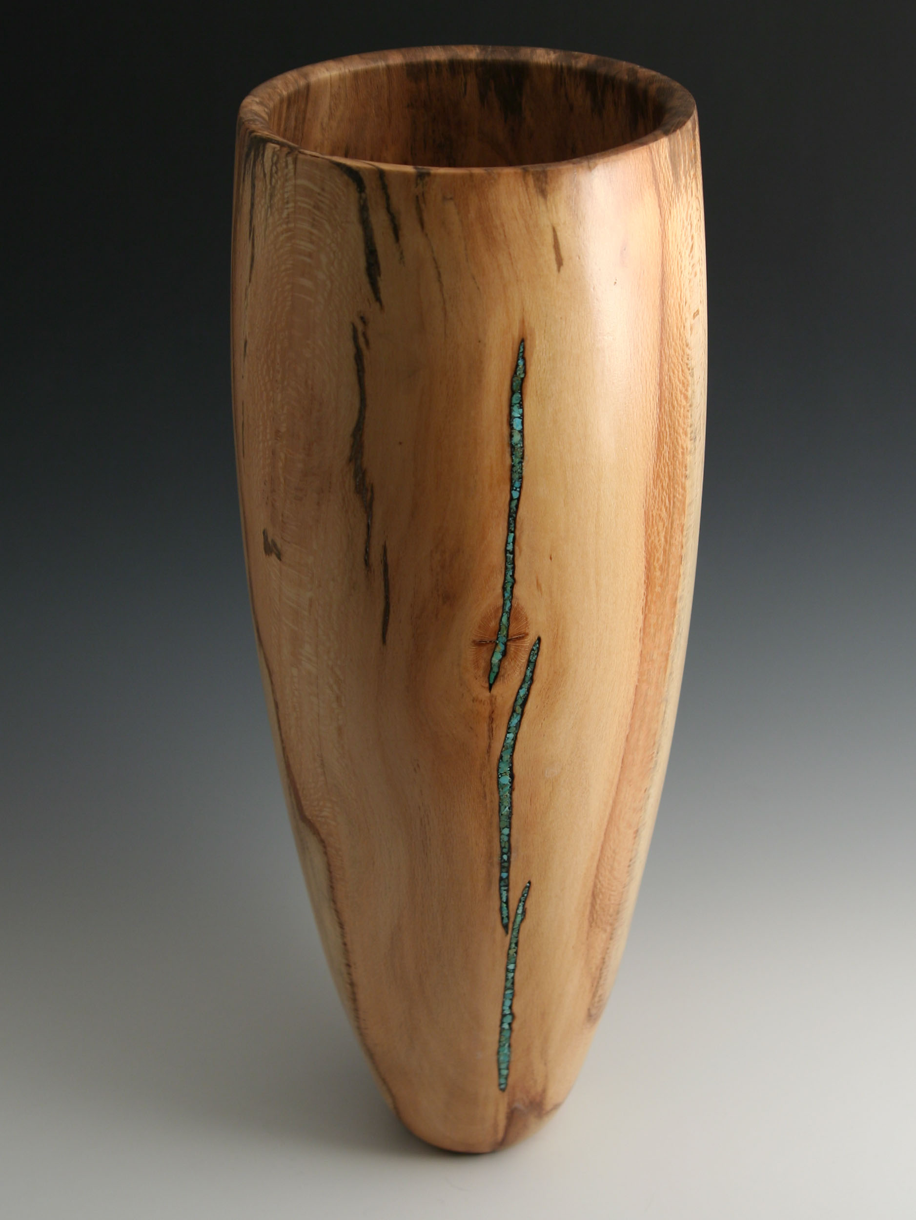 Maple vase with inlay
