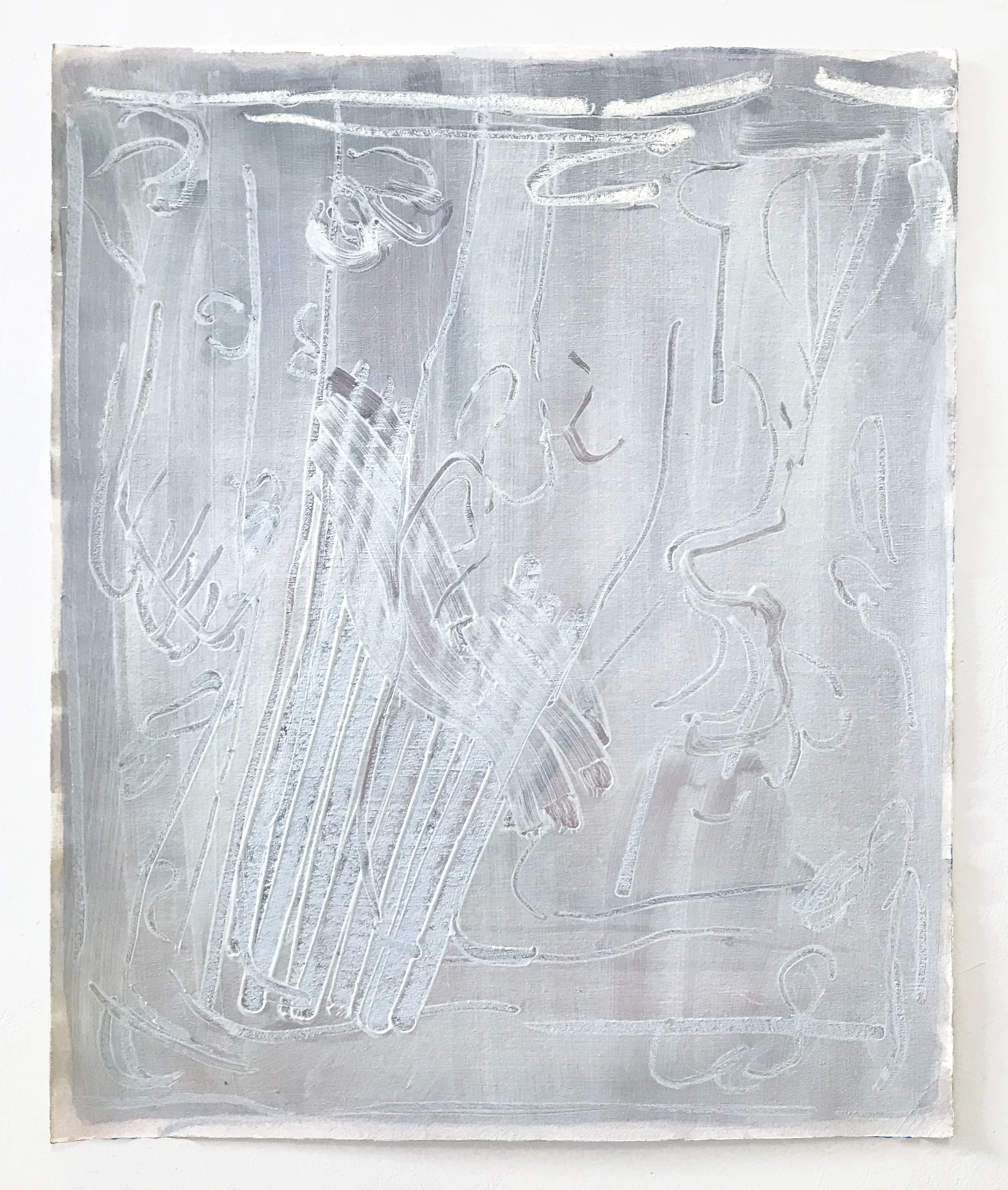 Blue sheets, 2019 Oil on paper. 16x20”