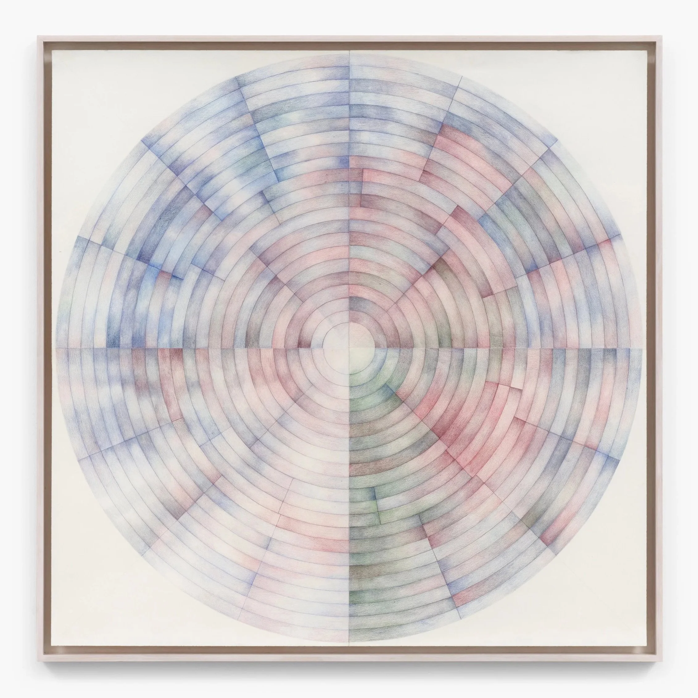   World , 2024  Colored pencil on Arches paper. 35×35 inches [36.5×36.5 framed]   
