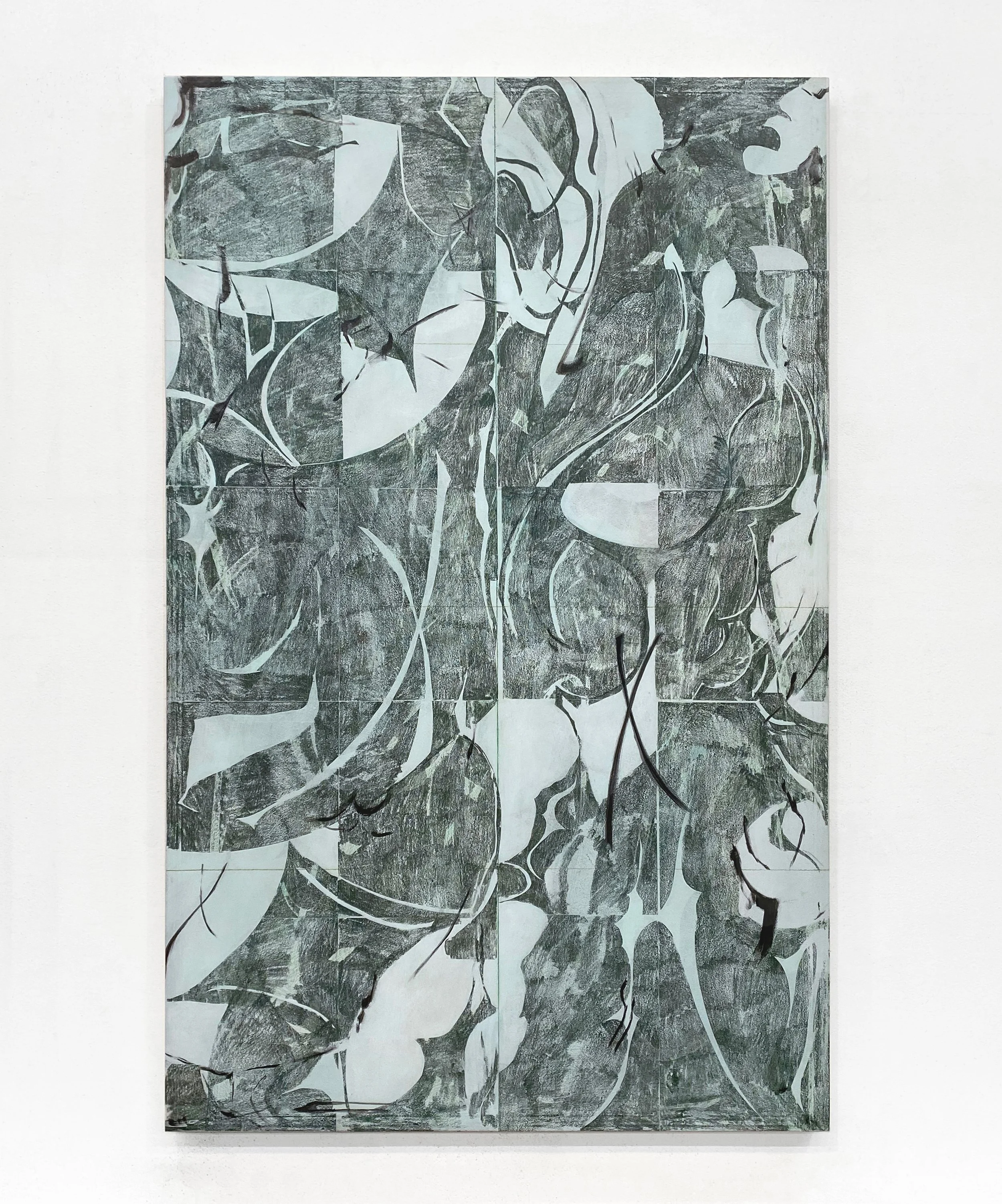 Crush, 2021 Xerox transfer, acrylic, colored pencil on panel. 44x28 inches