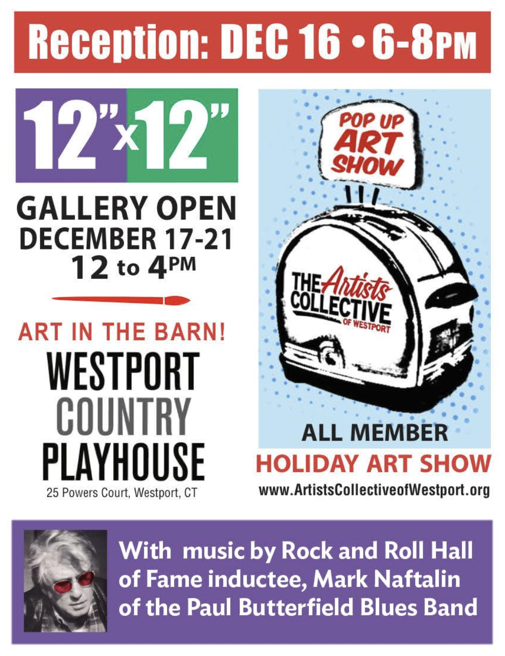 12" x 12" Pop up Art Show Opening Reception 