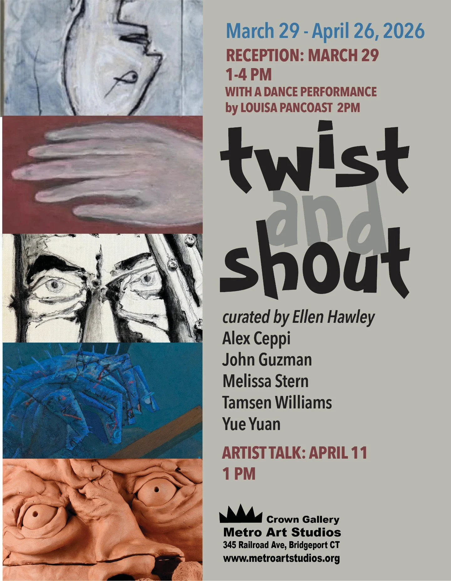 Twist and Shout; Following the Feminine: Opening Reception and Open Studios 