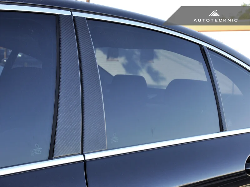 UOADA Carbon Fiber B-Pillar Sticker Decal For BMW F30 (2013-2017) - 3K Glossy, Exterior Trim Cover