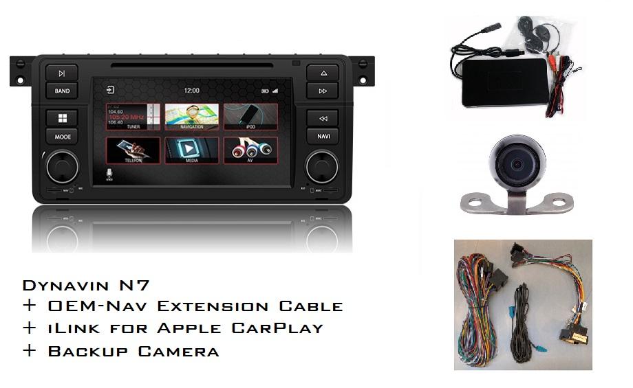 [REFURBISHED] Dynavin N7-E46 PRO Radio Navigation System for BMW 3 Series  1998-2006 with Business CD head unit