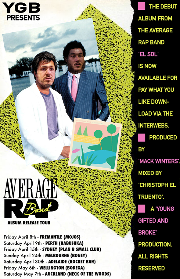 average rap band tour poster.png