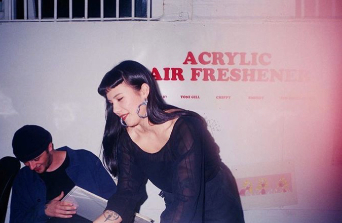 Above: Toni herself at the Acrylic Air Freshener show, Monster Valley. Photo by Magdalene Lee