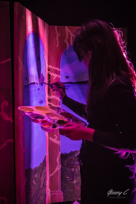 Above: Indi painting at The Experiment