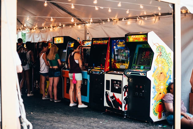  This arcade tent was one of the many ways people could cool off or just chill. 