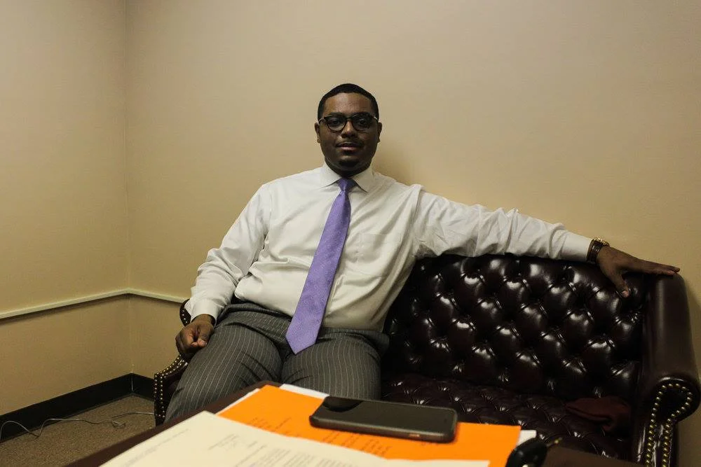 Rep. Austin Davis in his office in White Oak, Pa. | photograph by Alex Young