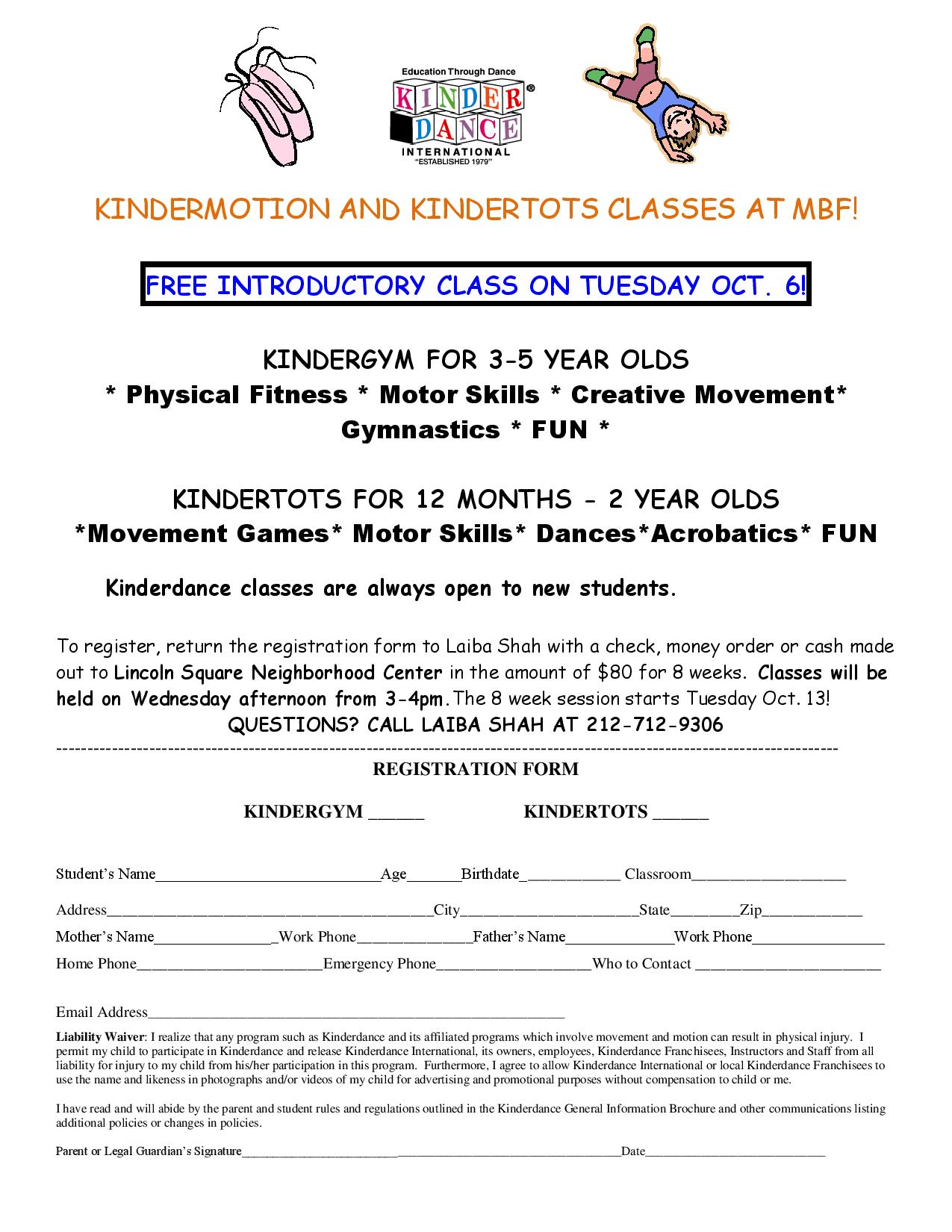 Correction: Classes will take place from 3-4pm on Tuesday