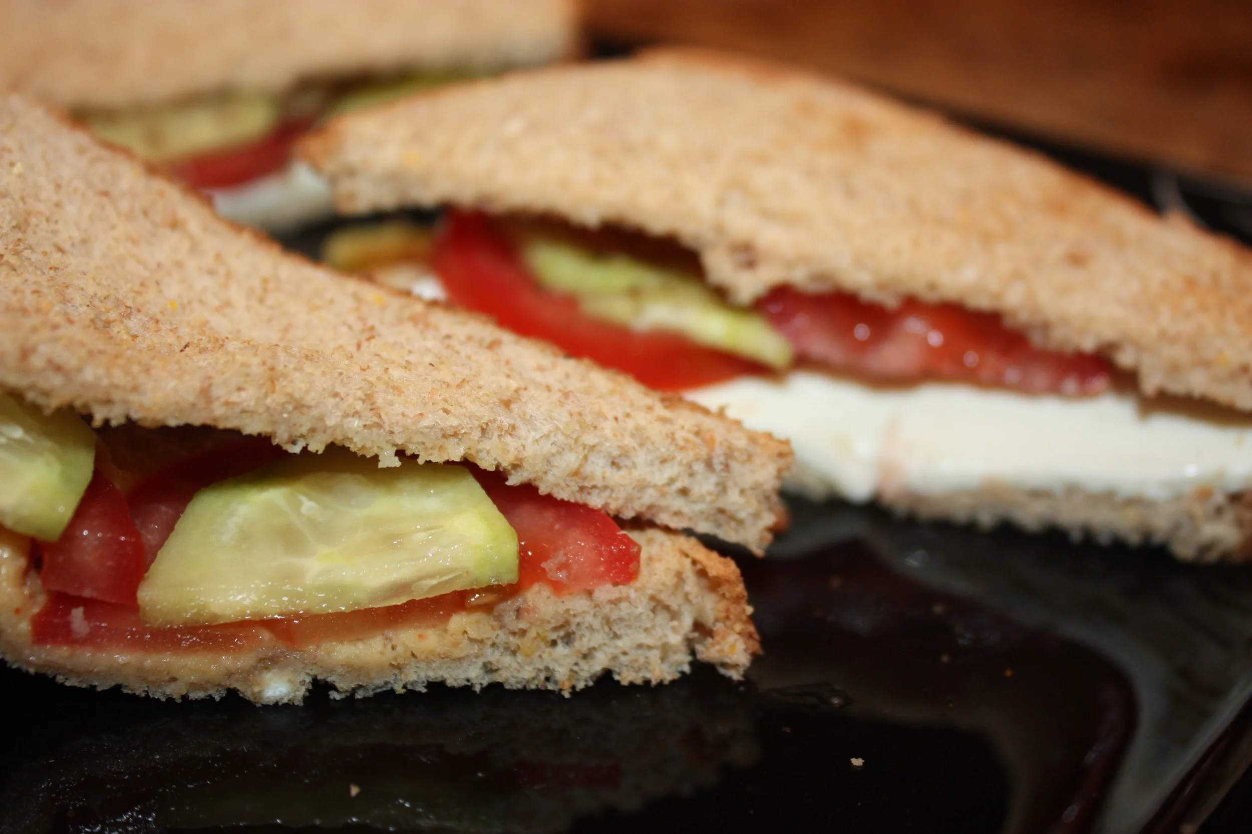Cucumber and Tomato Sandwiches