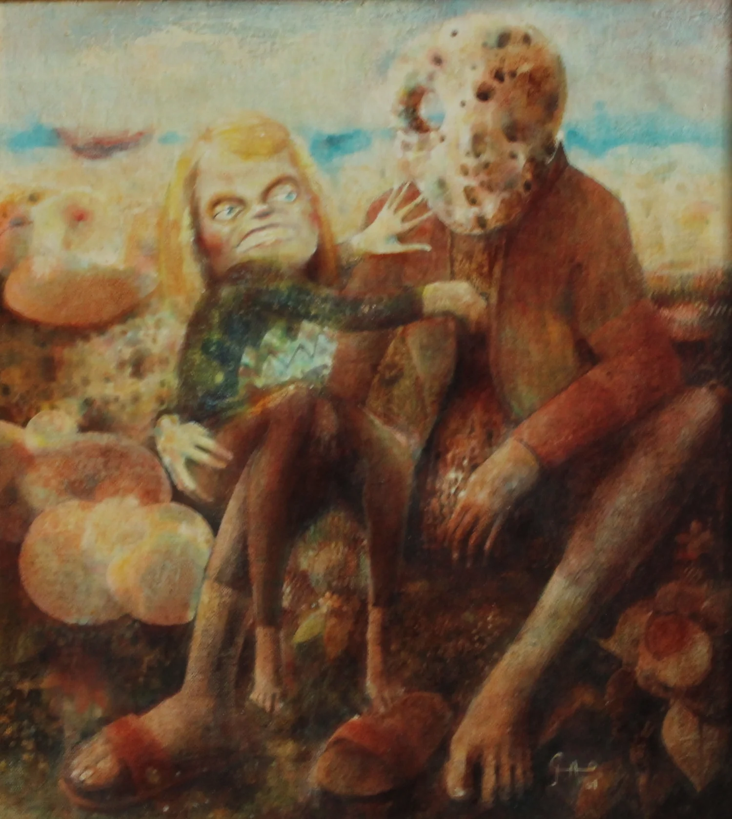 " ABBOZZO E RIMPIANTI " - OIL ON CANVAS - 18 x 16 INCHES