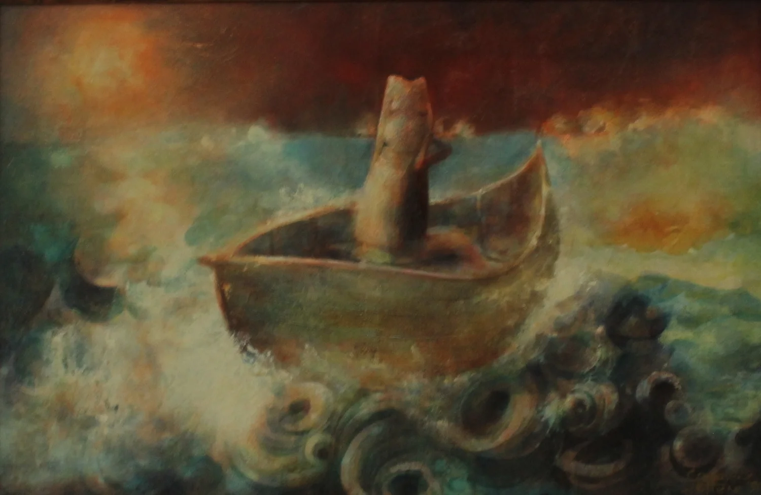 " coppia che balla " oil on board - 16 x 24 inches