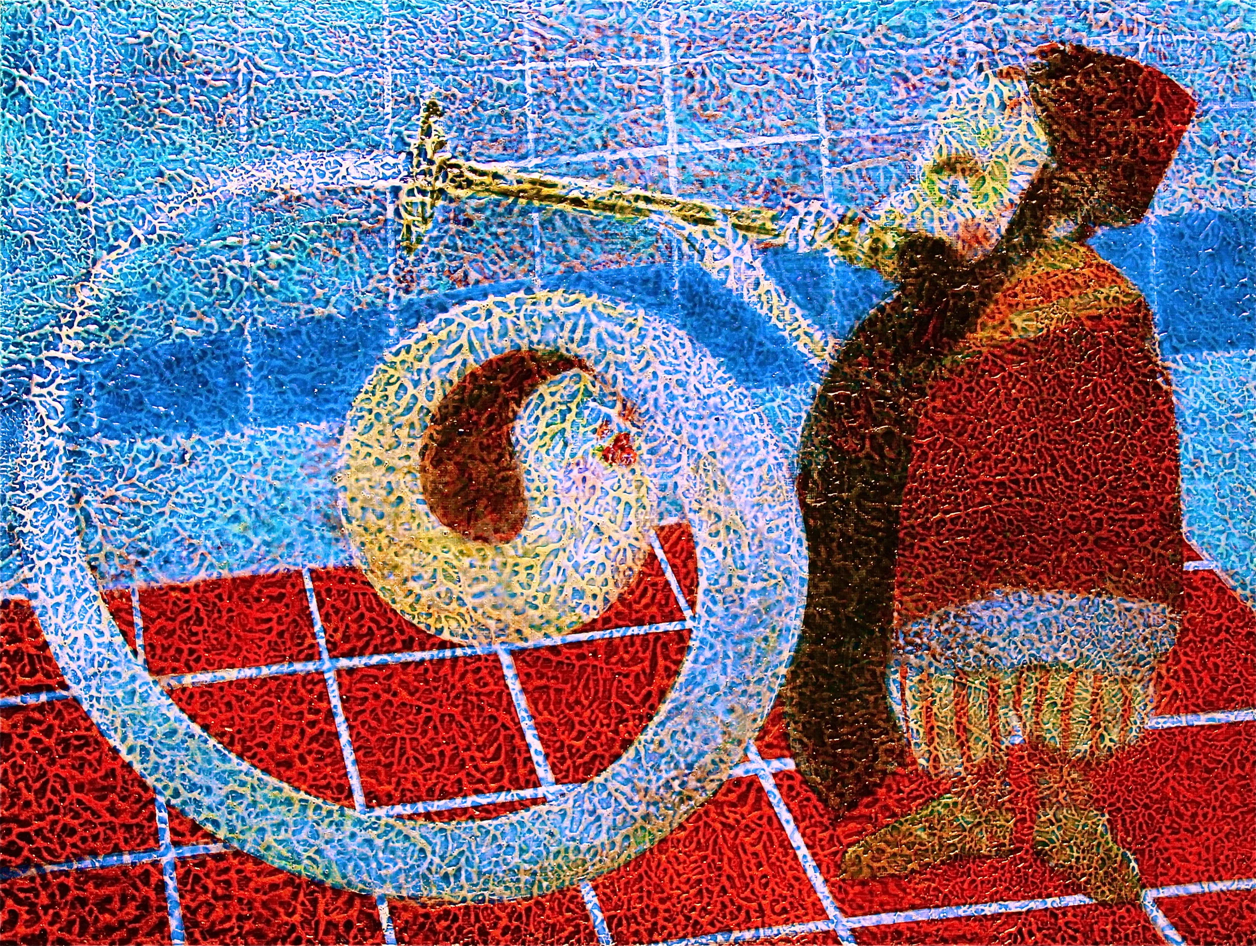 "  il tormentone " - ( 2019 ) - oil on canvas panel - 12 x 16 inches - 1