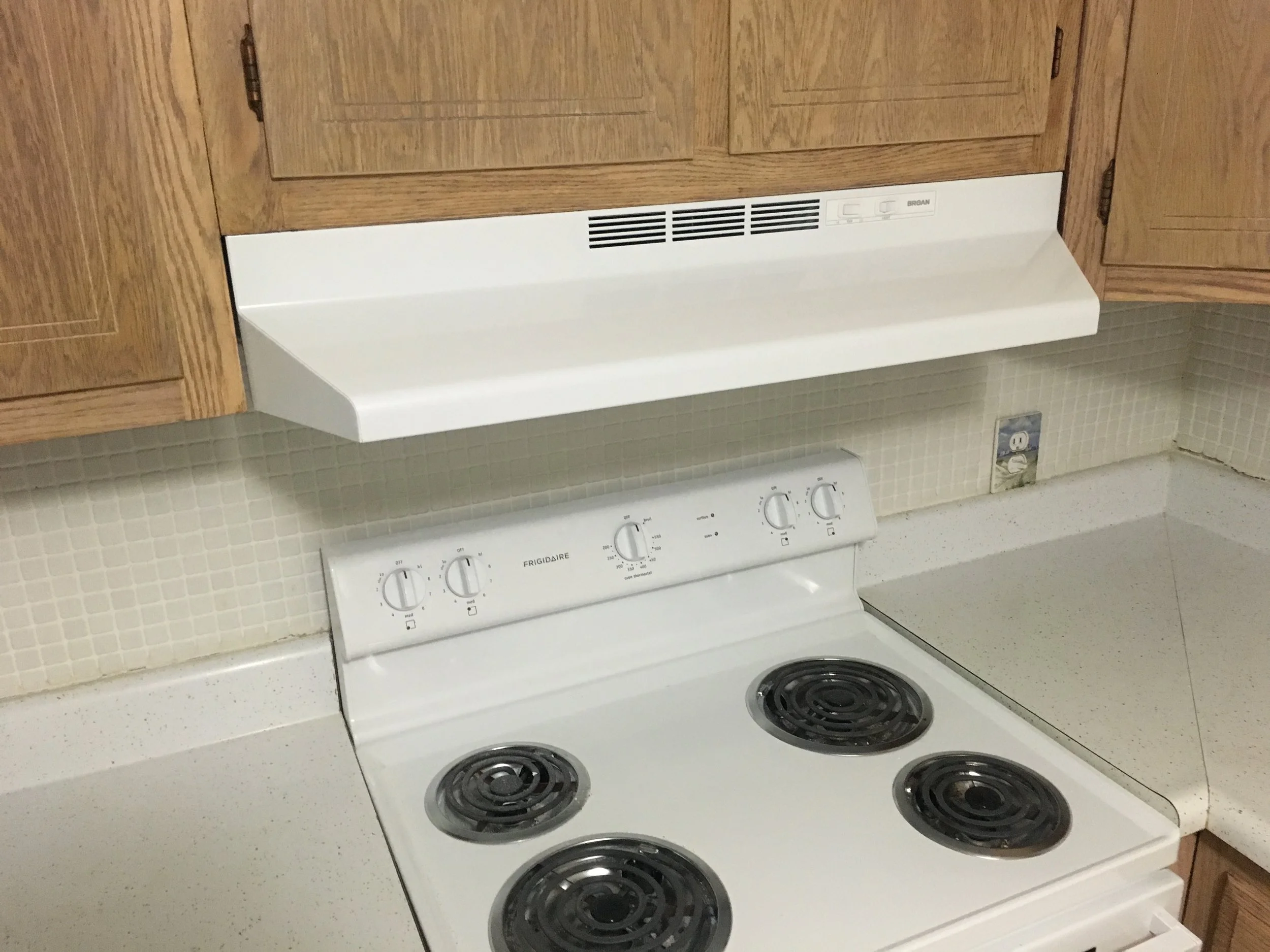 New stove hood installed