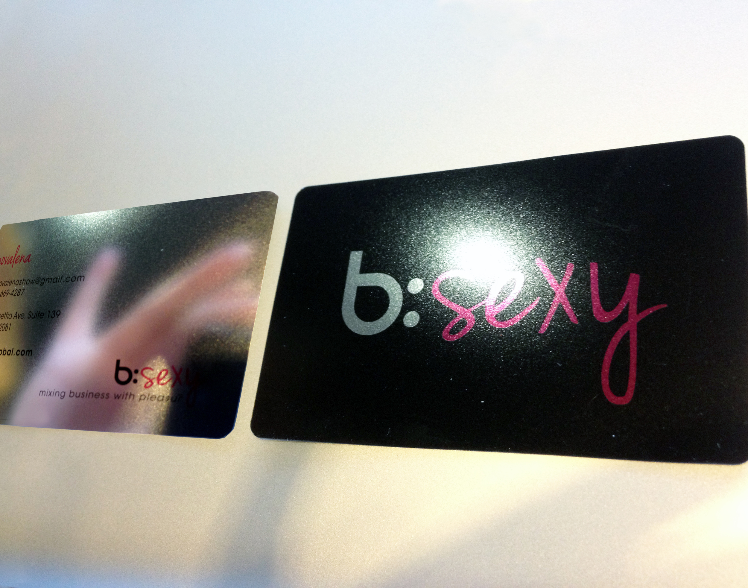 bSexy reflective business cards