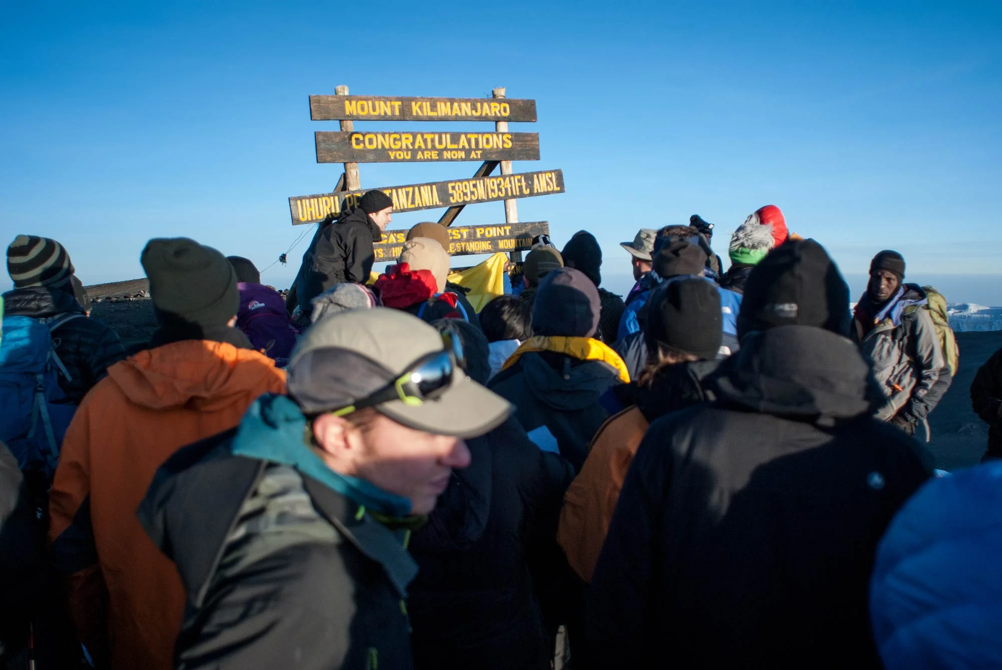 A crowded summit on Kilimanjaro put me in a frustrated mood.