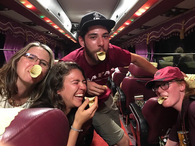As we are representing CBT Vietnam, @capilanou and the PATA Foundation we all know how important it is to always stay professional when we are on our project trips 😉

This is the group debriefing on the bus after a successful research and informatio
