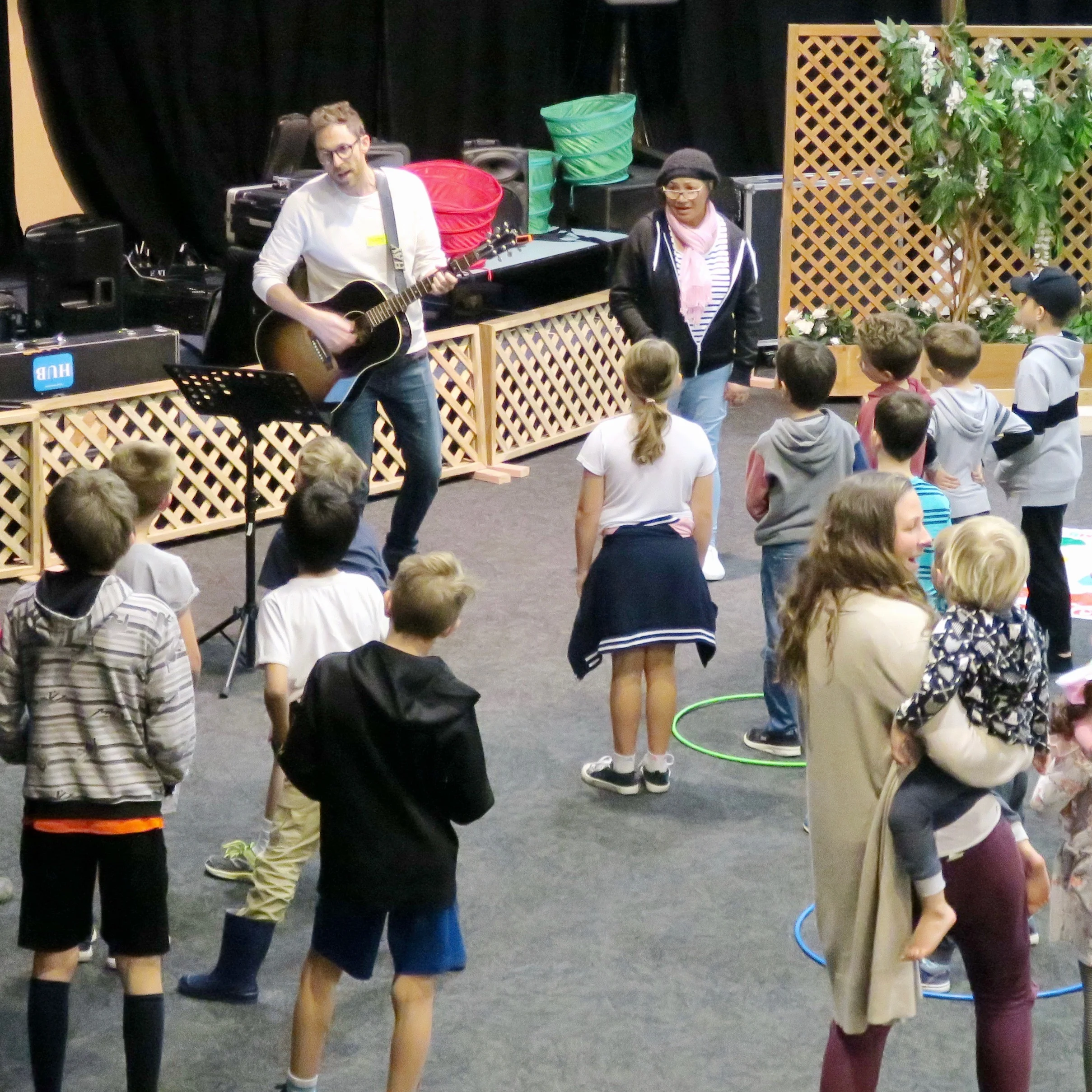 Music time at Shore's school holiday program