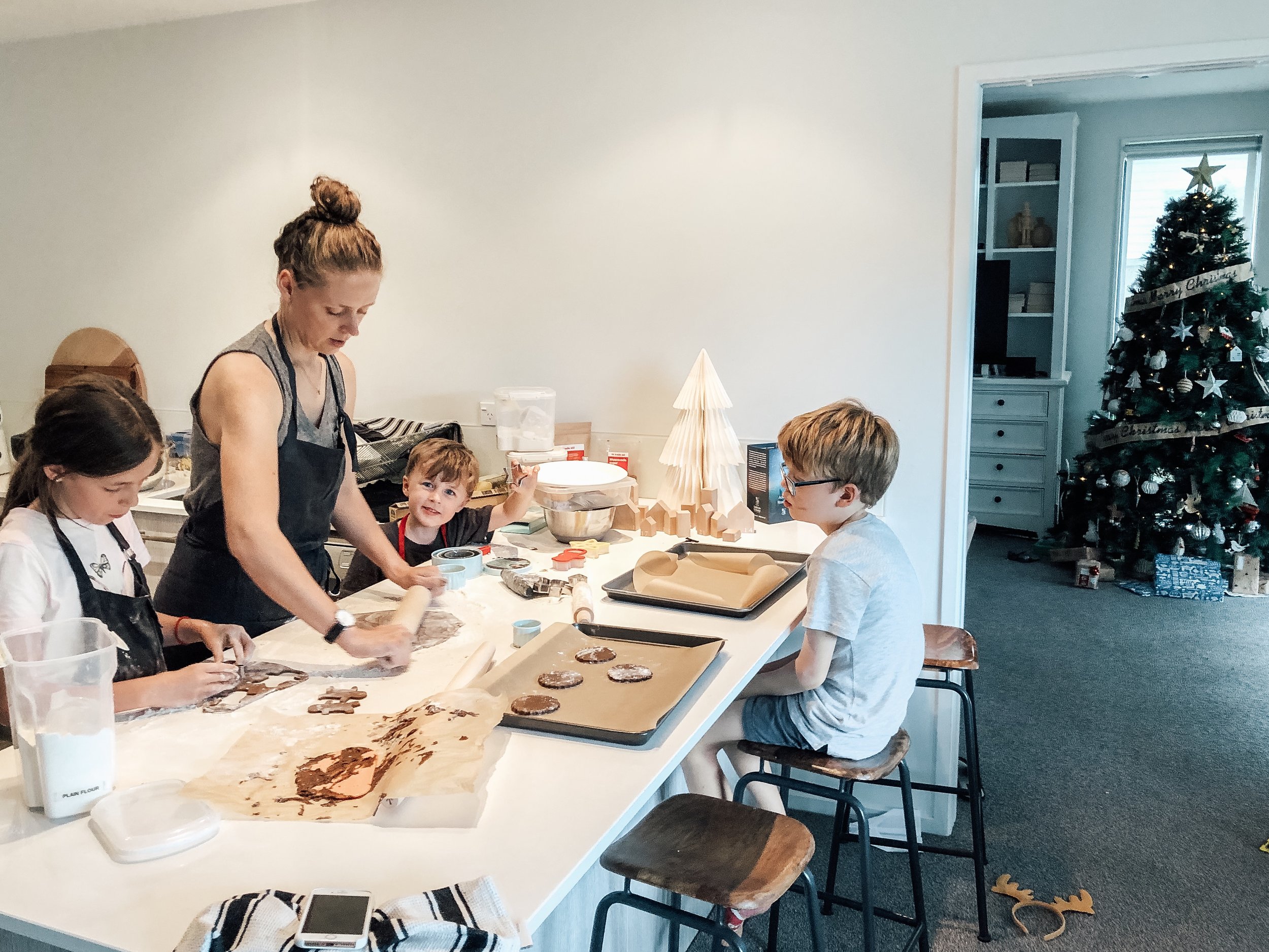Baking cookies for our neighbours