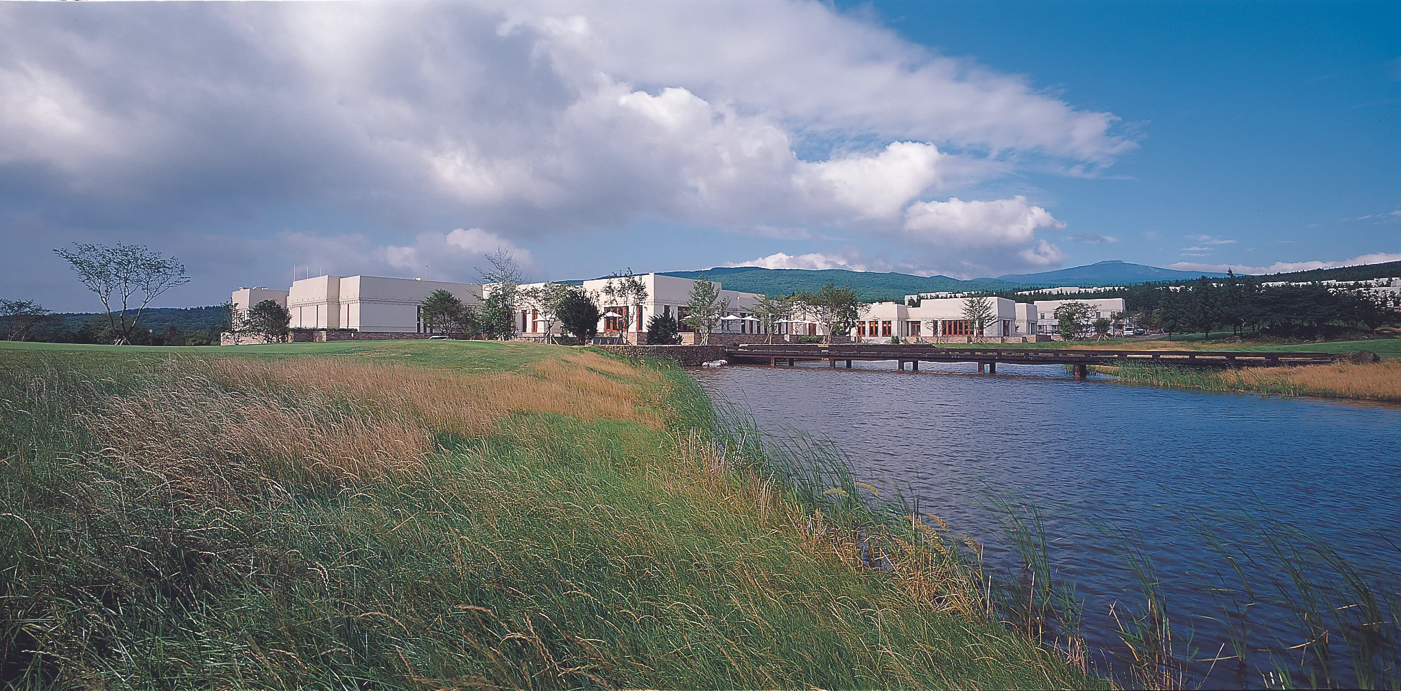 Clubhouse view from golf course