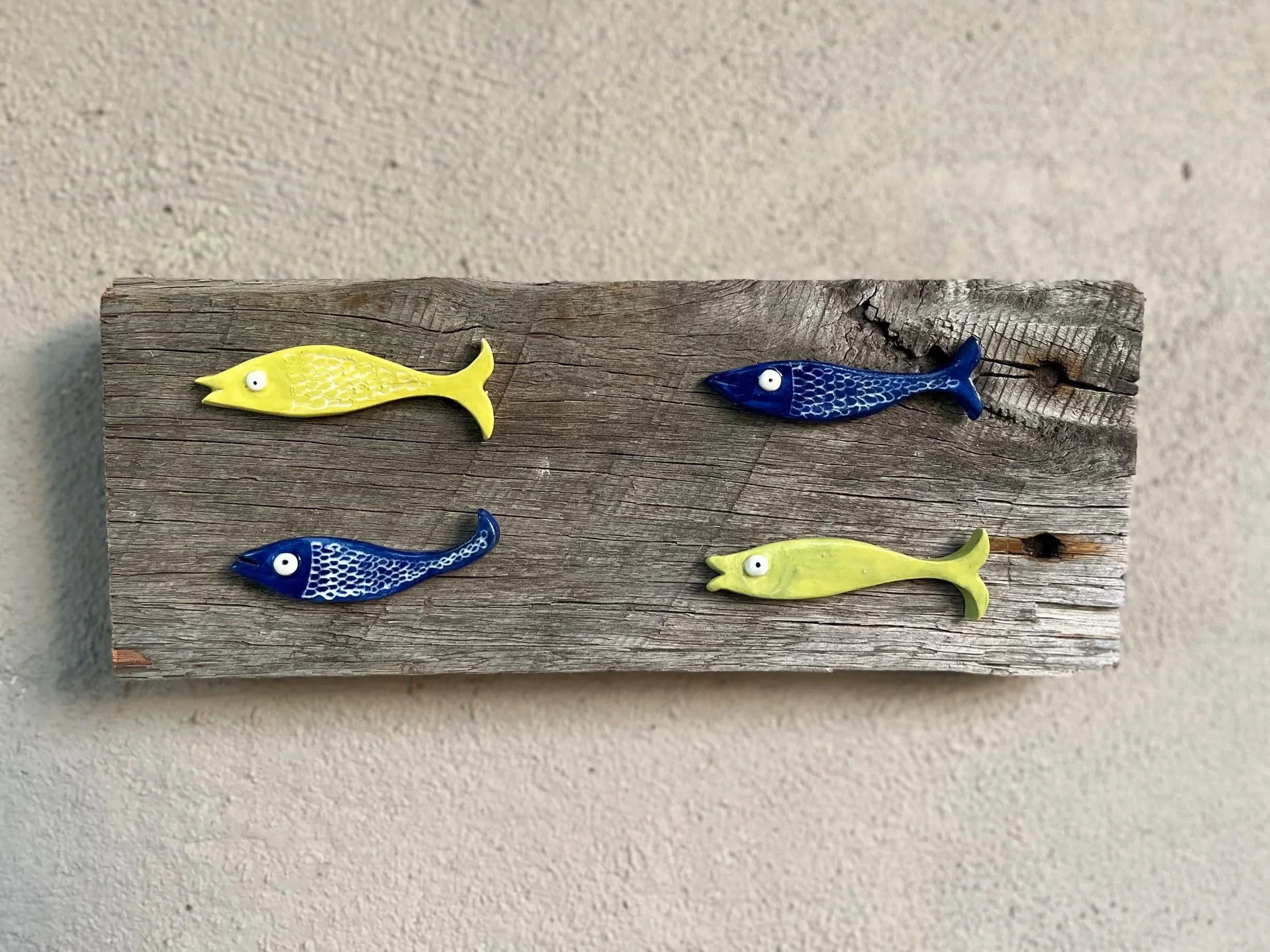 Fish Friends on Jarrah Wood